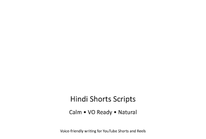 write high retention hindi vo ready scripts for yt shorts